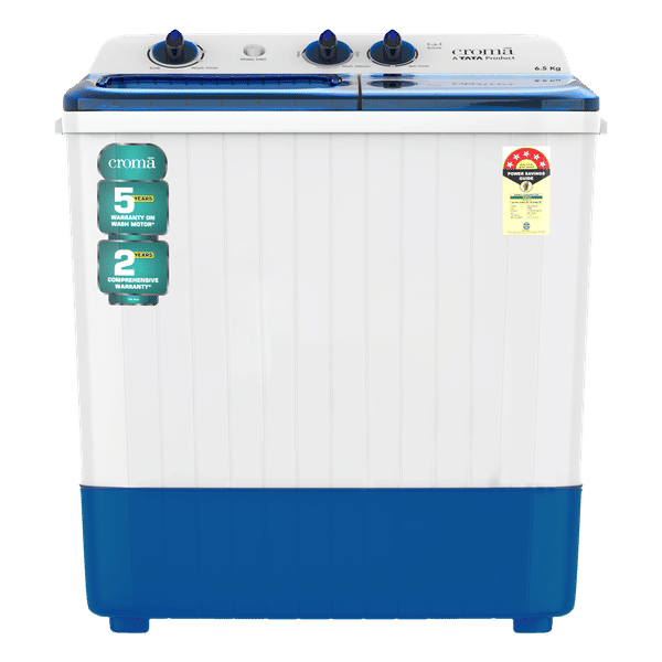Buy Croma 6.5 kg 5 Star Semi Automatic Washing Machine with Spiral